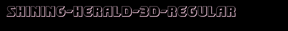 Shining-Herald-3D-Regular.ttf es una buena descarga de Fuentes en inglés