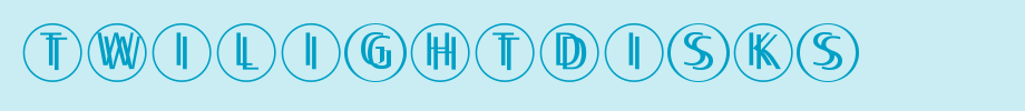 TwilightDisks.ttf type, t letter English