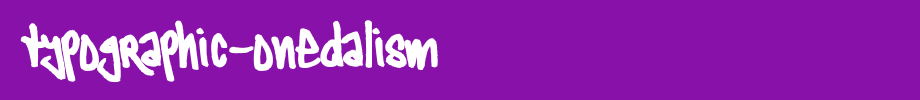 Typographic - onedalsm. TTF type, t letter English