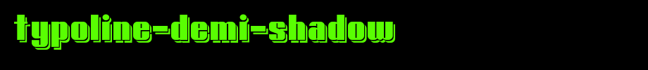 Typoline-Demi-Shadow.otf type, t letter English